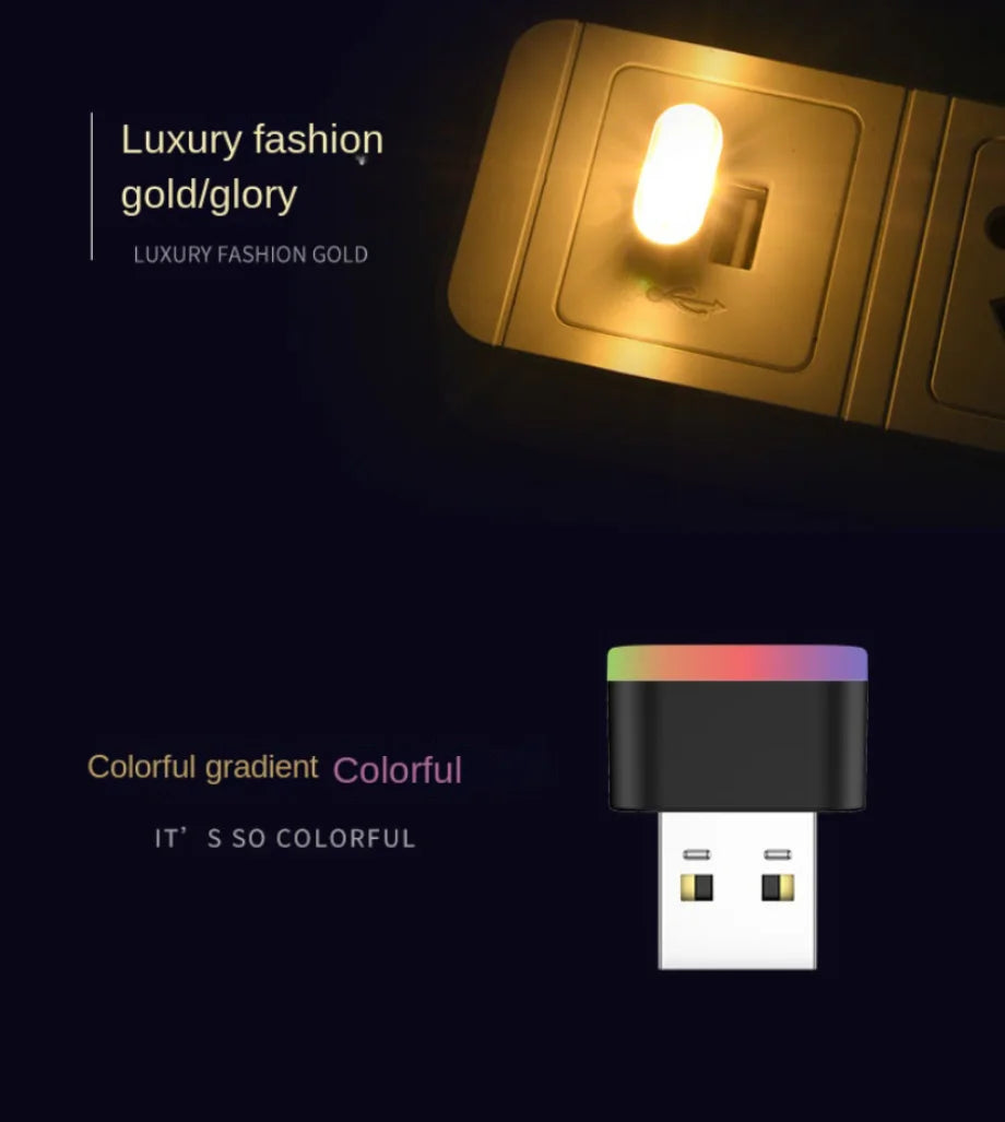 VELOZA Glow USB / Mini Luz LED USB de atmosfera - Iluminación ambiental para autos