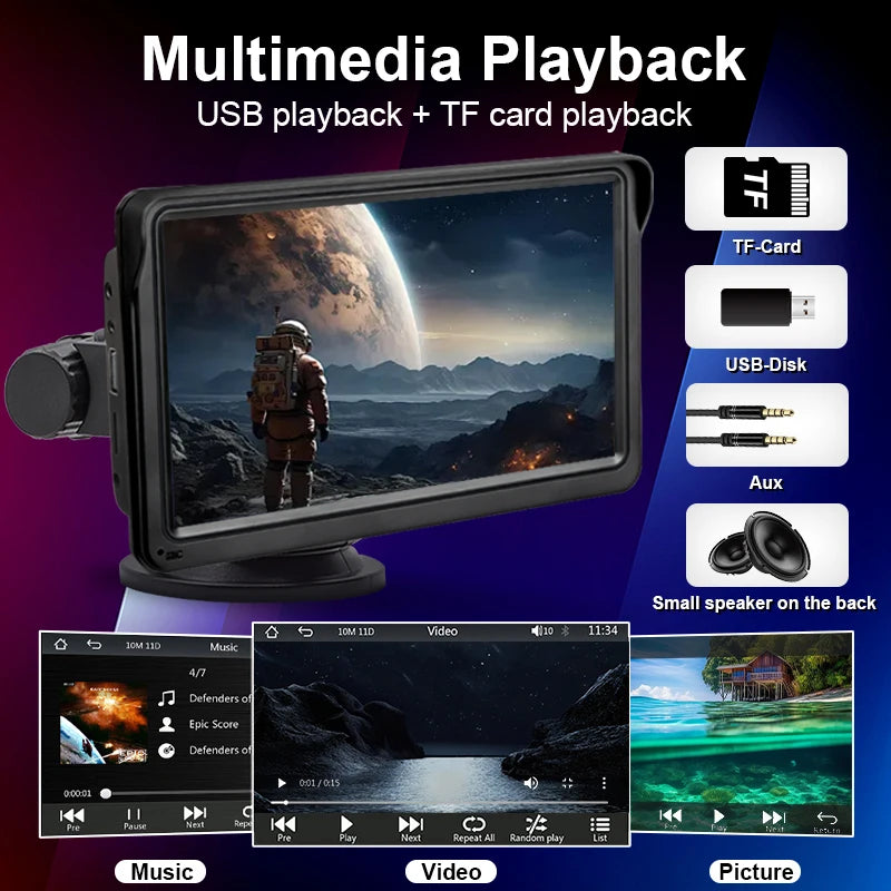 Pantalla Inteligente 7'' Carplay & Android Auto