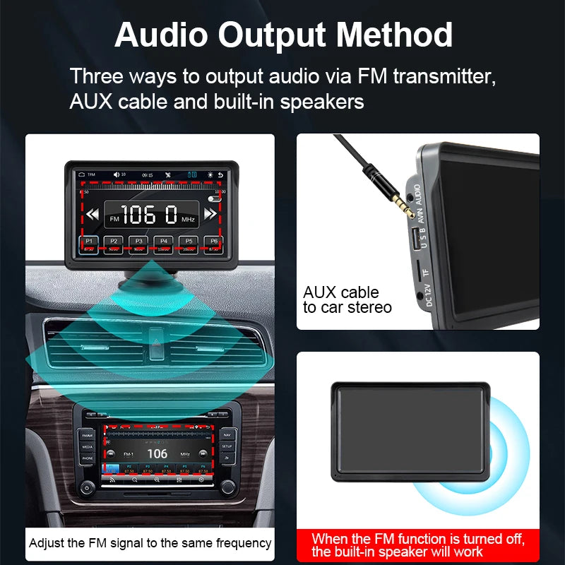 Hippcron Touch Screen Car Radio Wireless Carplay And Wireless Android Auto
