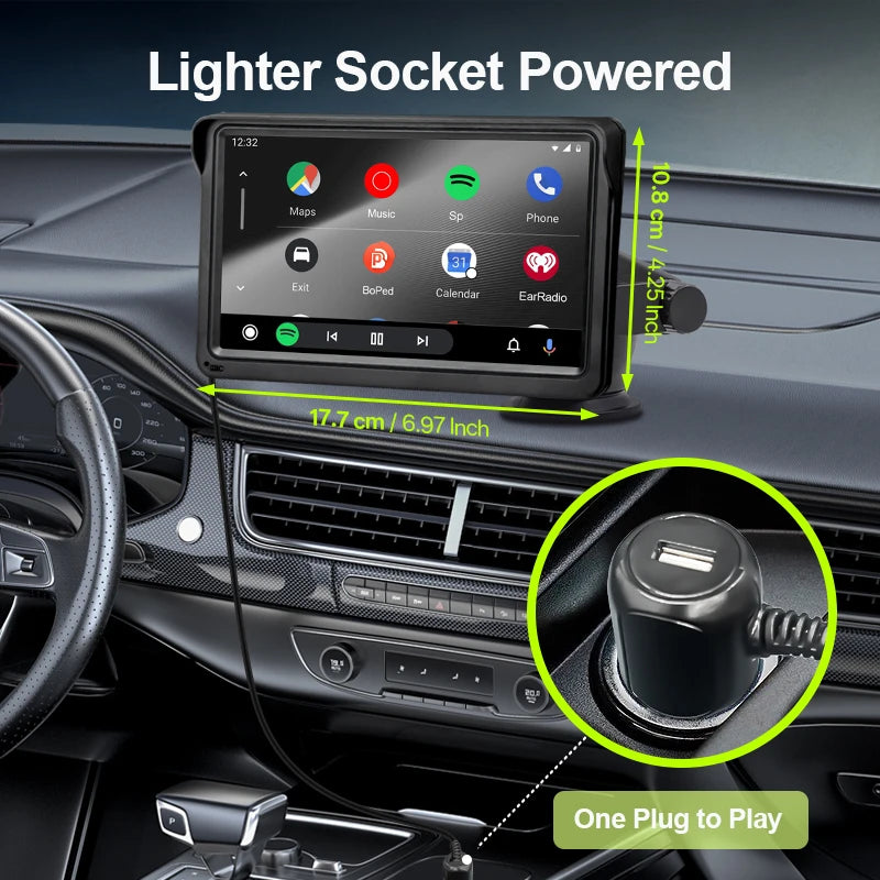 Hippcron Touch Screen Car Radio Wireless Carplay And Wireless Android Auto