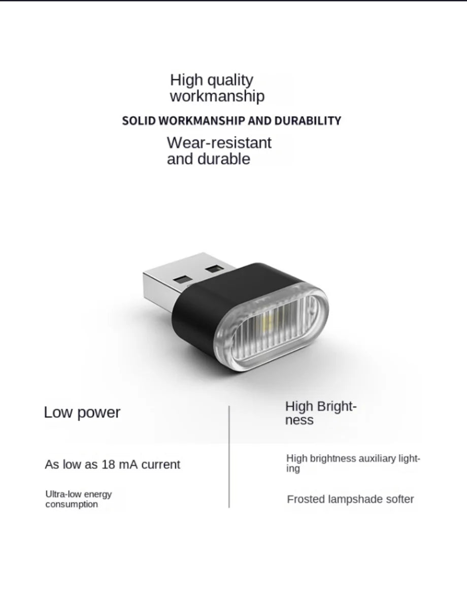 VELOZA Glow USB / Mini Luz LED USB de atmosfera - Iluminación ambiental para autos