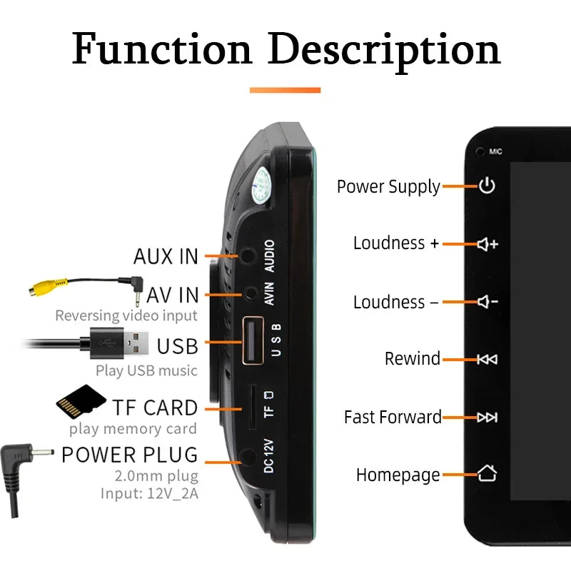 Pantalla Inteligente 7'' Carplay & Android Auto