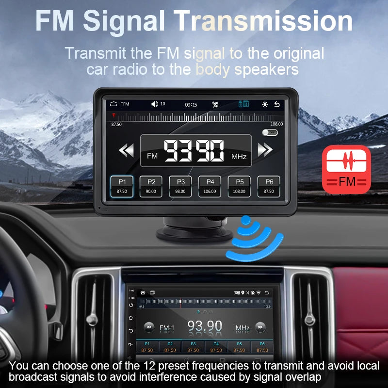 Hippcron Touch Screen Car Radio Wireless Carplay And Wireless Android Auto